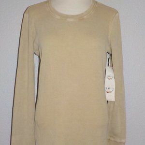 BNCI MS SIZE MEDIUM OATMEAL BEIGE LONG SLEEVE THERMAL TOP / SHIRT